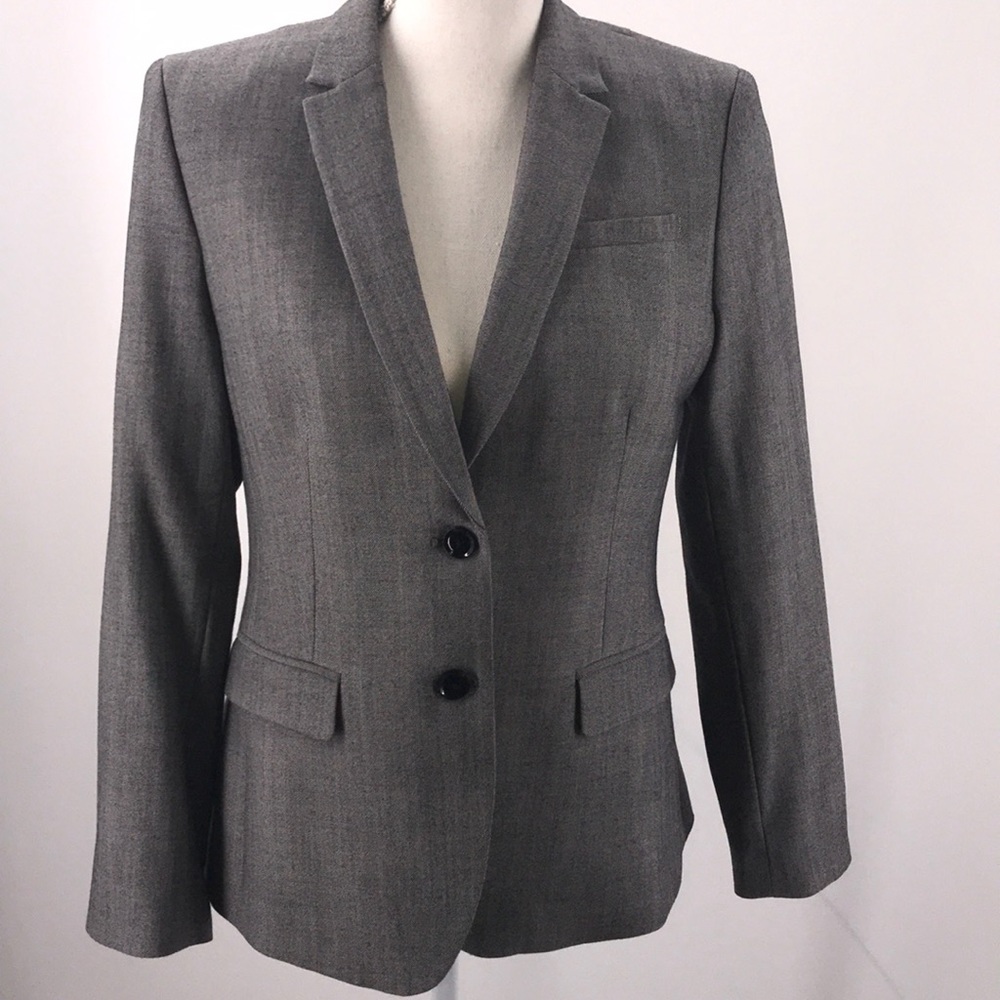 Banana Republic Gray Light Weight Wool Bla…